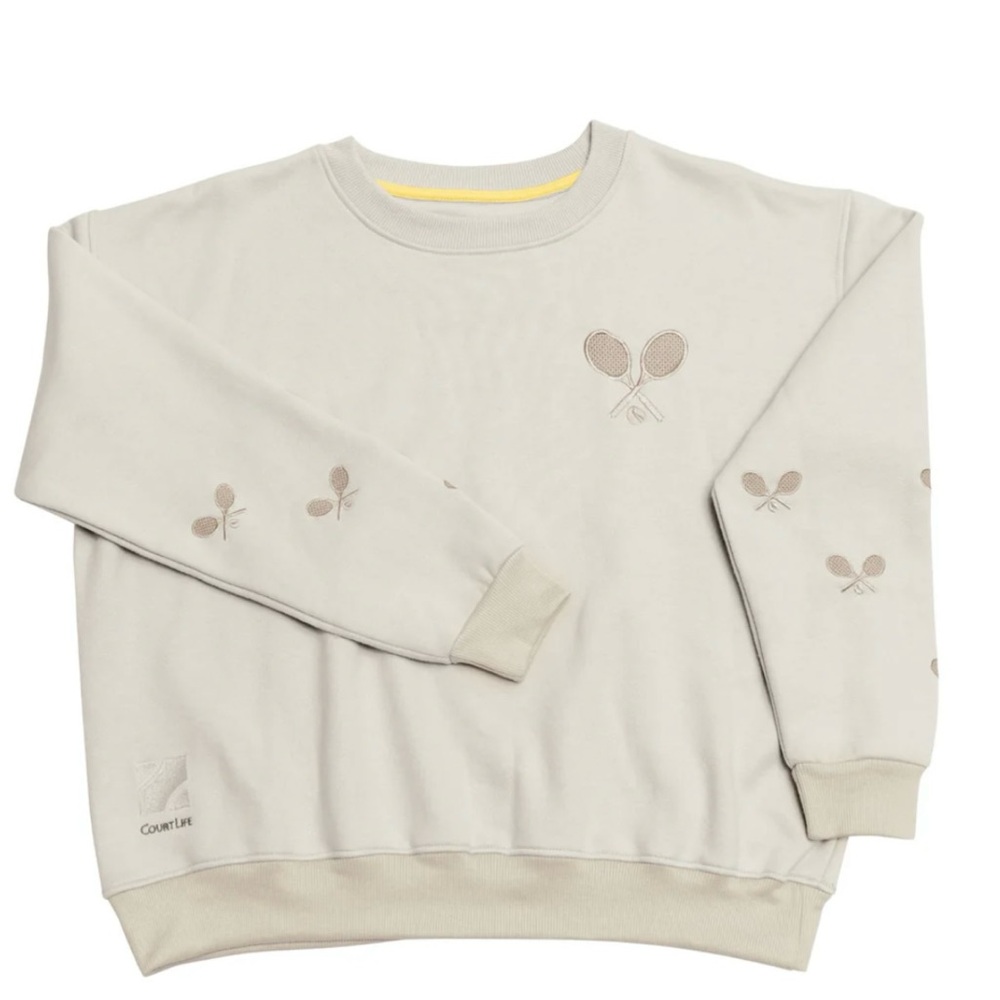 Courtlife  Tennis Embroidered Sweatshirt